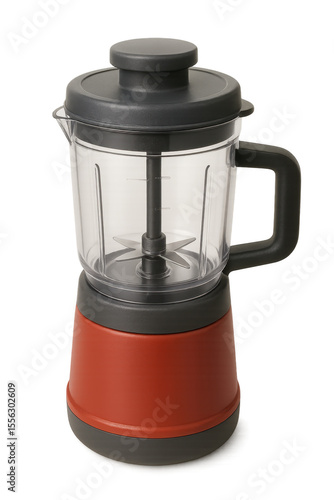 Wallpaper Mural Red electric hand blender with transparent jar and black lid on transparent background. Transparent Torontodigital.ca