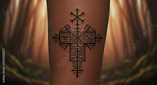 Intricate Geometric Tattoo Design Forearm Placement and Symbolic Ink