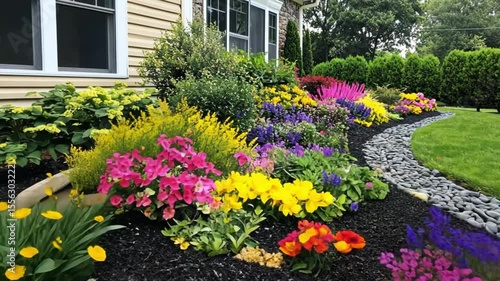 Vibrant Flower Garden Landscape Design