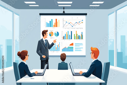 Business Presentation Data Analysis & Strategy Meeting