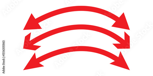 Dual sided arrow vector, icon. double ended arrow vector design for website, app and logo design. Vector illustration of duel side arrow. 