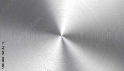 Brushed Silver Metal Texture with Radial Micro-Line Pattern

