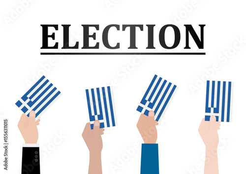 Election in Greece. Election Concept. Vector Illustration.