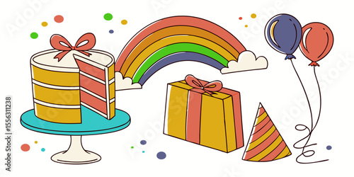 A festive Christmas gift box adorned with a ribbon and bow, ready for a happy holiday celebration or birthday surprise