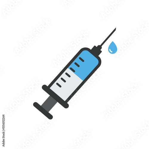syringe on white background vector illustration