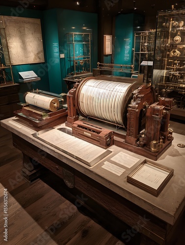 Wallpaper Mural Historical Mechanical Device with Spinning Drum in Museum Display Torontodigital.ca