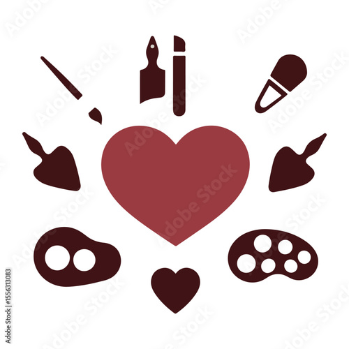 Vector illustration for National Day of Arts in Care Homes with abstract art, elderly creativity, healing symbols, artistic therapy, and intergenerational connection in flat design