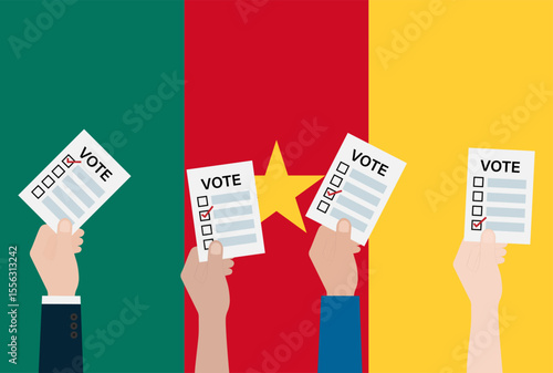 Election in Cameroon. Election Concept. Vector Illustration.