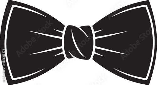 Silhouette of Bow Tie Vector Illustration