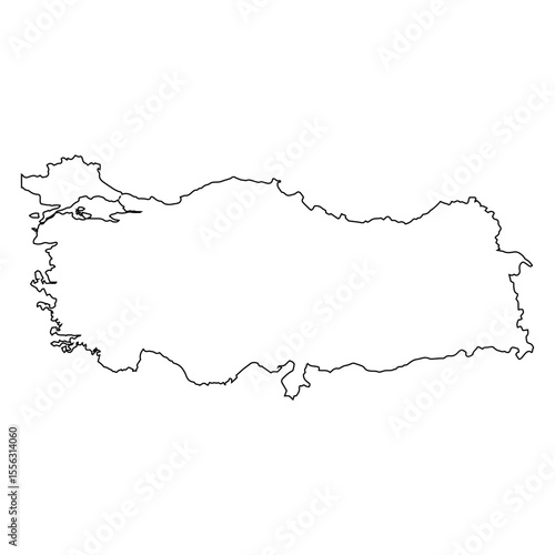 vector map of Turkey isolated on a transparent background, Detailed map of Turkey