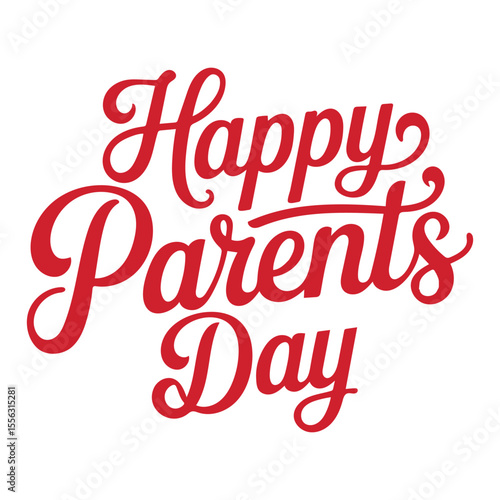 Happy Parents Day Typography Design.