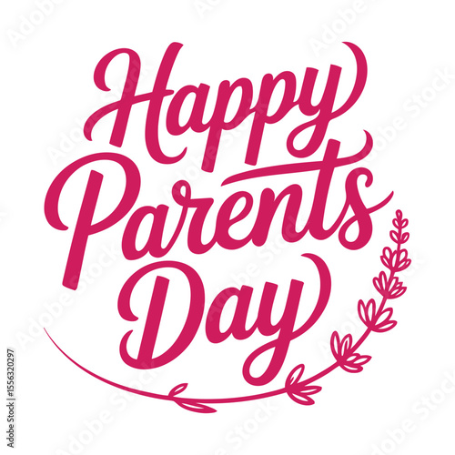 Title: Happy Parents Day Typography Design.

