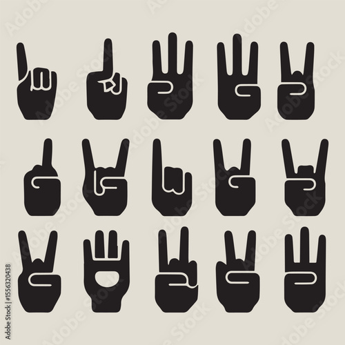 International Day of Sign Languages vector set with minimalist hand signs, abstract shapes, isometric scenes, solid color infographic and modern communication typography design