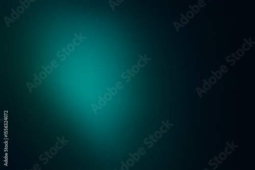 Dark Teal Green Gradient Abstract Background with Soft Glow