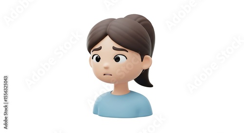 little girl with a confused face