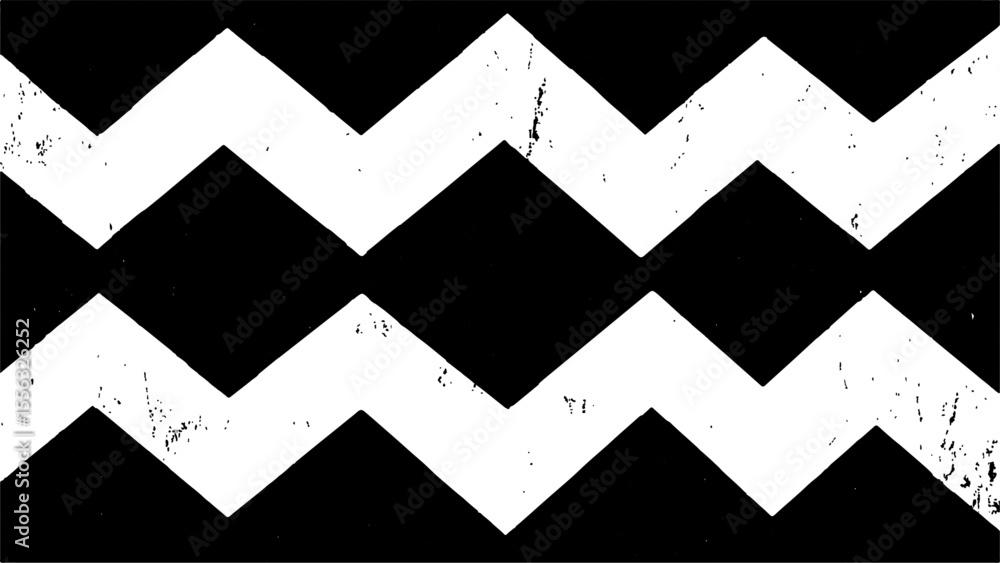 Fototapeta premium A black and white chevron patterned background. Black and white zigzag pattern, perfect for adding a touch of simplicity and style to any project or design,