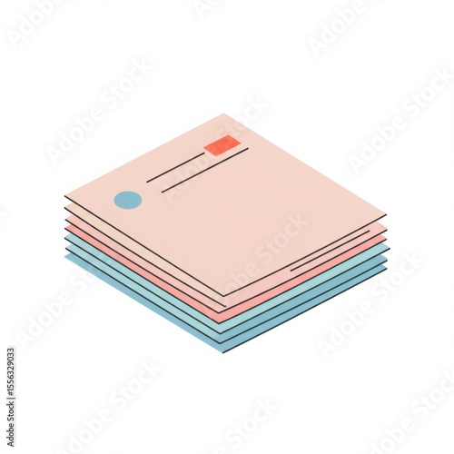 Graded papers are stacked neatly, creating an organized, minimalist workspace for clarity and efficiency