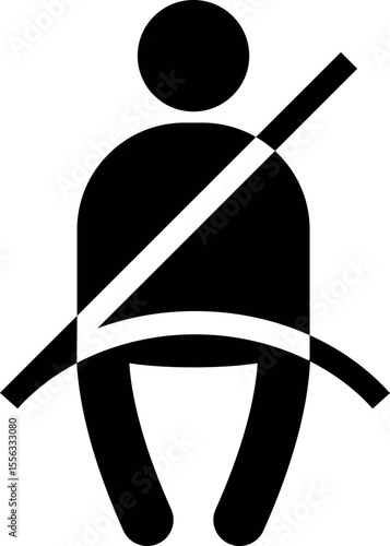 Seat belt icon. Traffic signs and symbols.