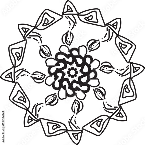 vector illustration of a floral ornament