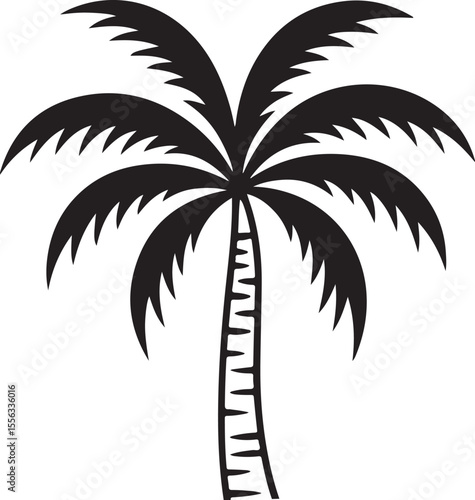 Silhouette of Palm Tree Vector Illustration