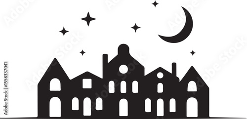 Cityscape of fifty low-rise buildings