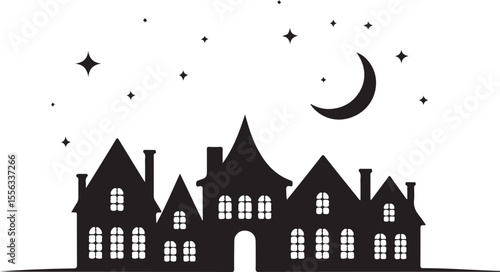 Cityscape of fifty low-rise buildings