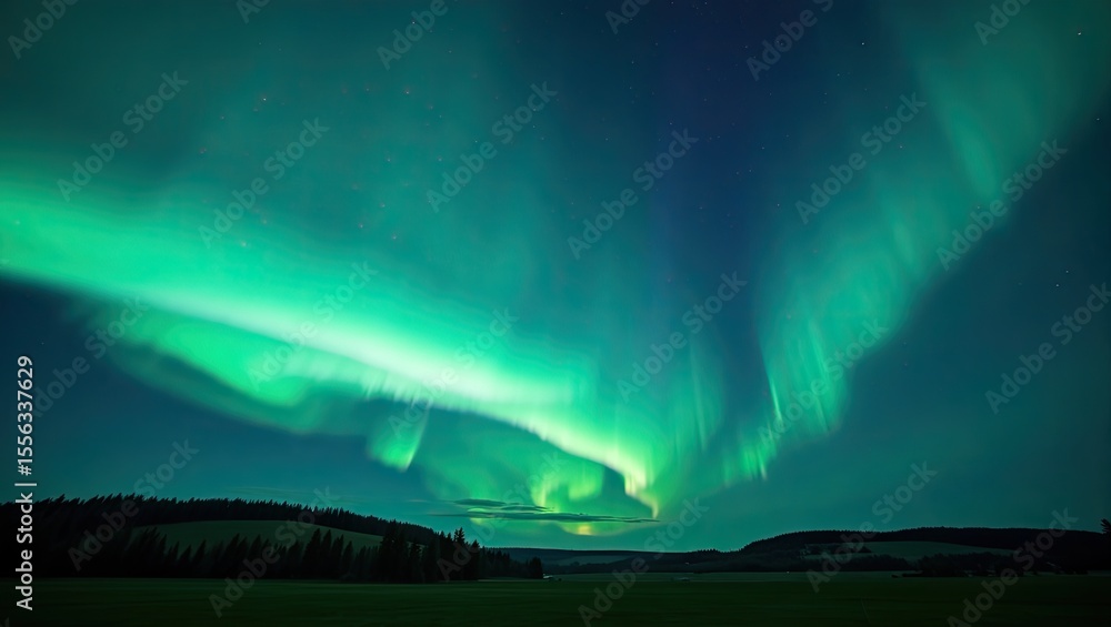 Naklejka premium rainbow in the mountains