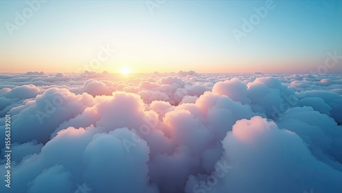 sunrise over the clouds