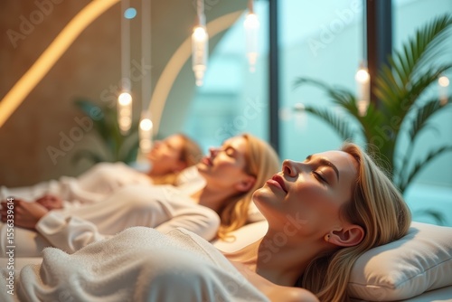 Gorgeous Individuals Receiving Cutting-Edge Vitamin IV Drip Therapy at a State-of-the-Art Medical Facility