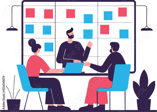 Business meeting in the office with notes