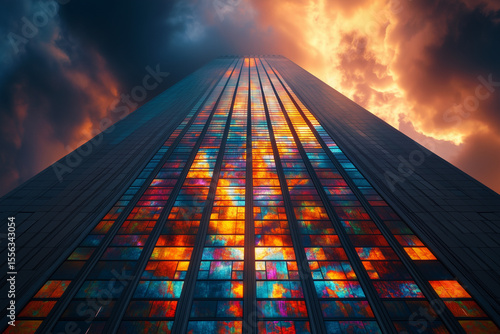 Wallpaper Mural Stained glass windows reflecting light on a high rise building. Torontodigital.ca