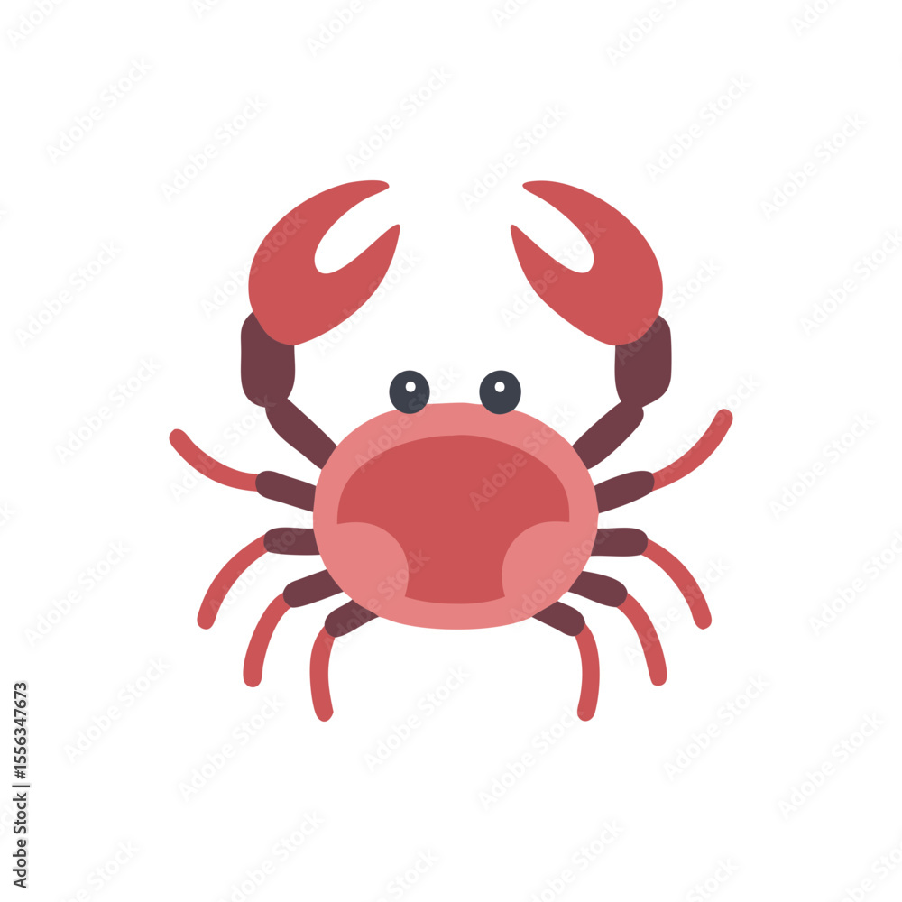 Crab vector Icon isolated Crab vector Icon isolated
