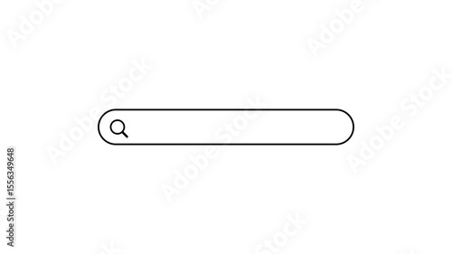 A search bar animation isolated on white background 4K resolution video