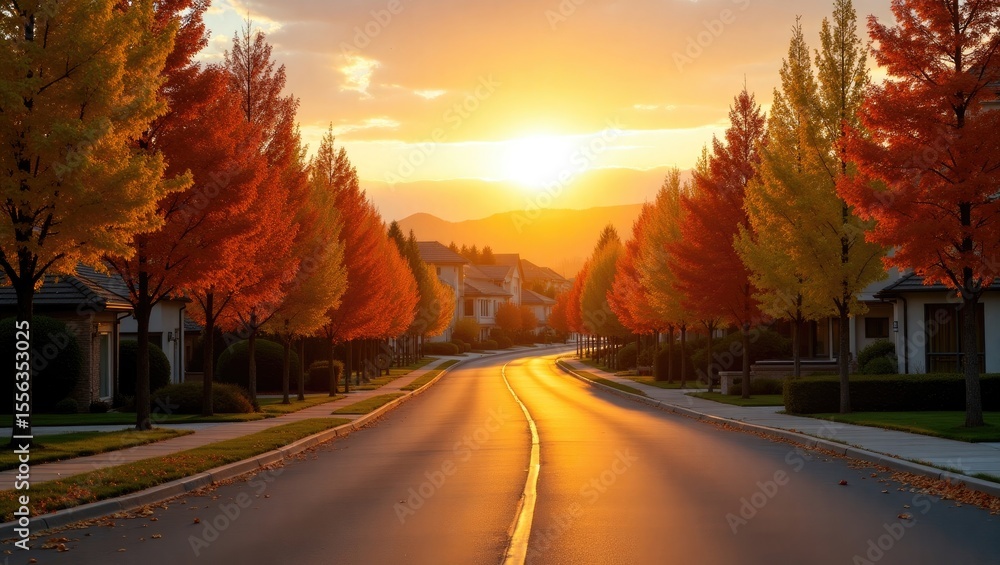 Obraz premium sunset in the city