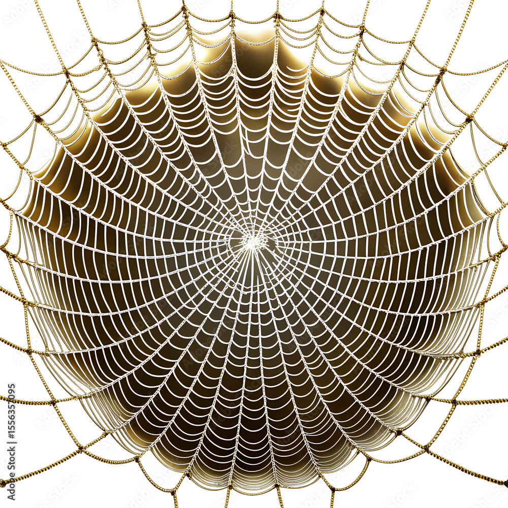 Obraz premium Spider web isolated on transparent background