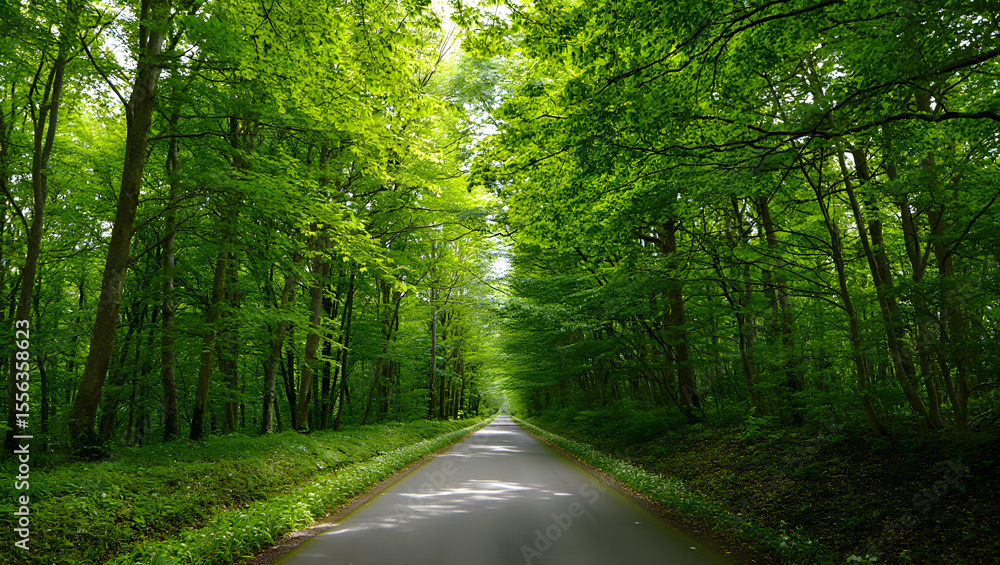 Obraz premium road in the forest