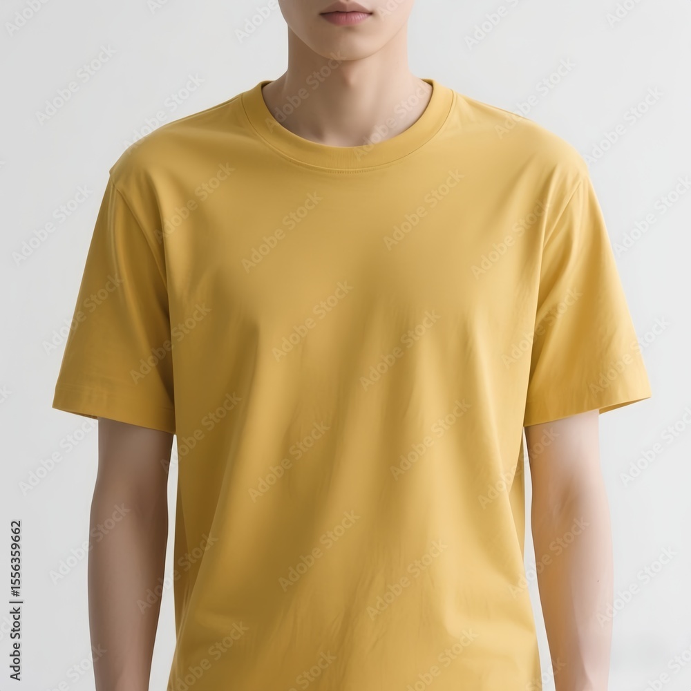 Yellow short sleeve t-shirt mockup Yellow short sleeve t-shirt mockup