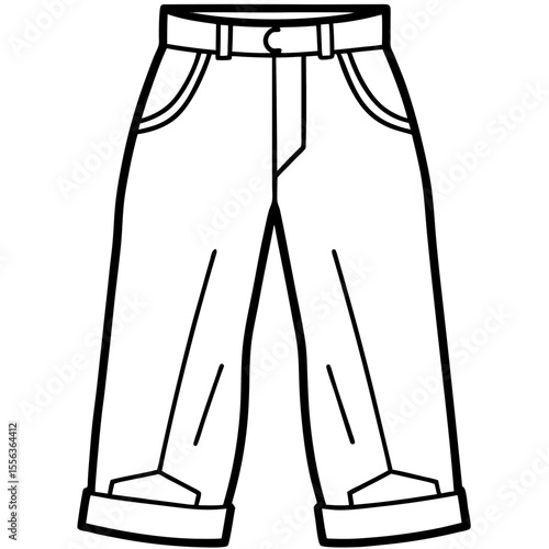 Minimal Chinos Pants Vector Illustration