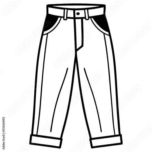 Minimal Chinos Pants Vector Illustration