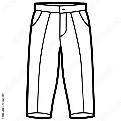 Minimal Chinos Pants Vector Illustration