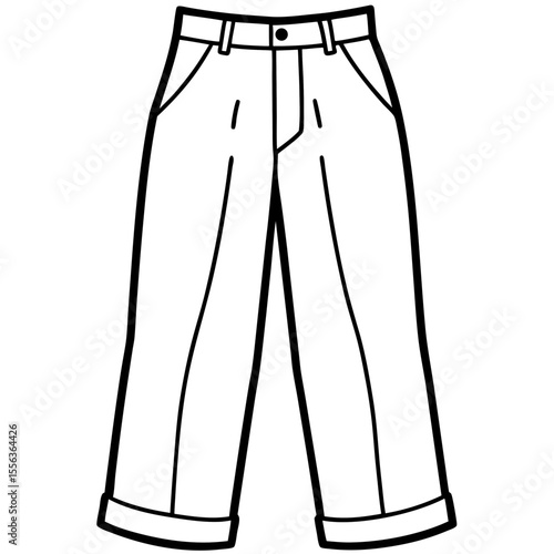 Minimal Chinos Pants Vector Illustration