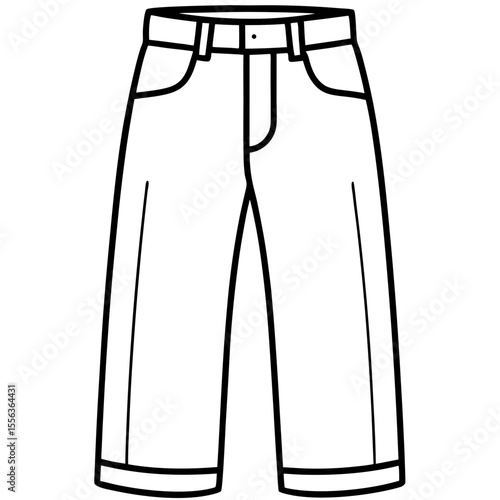 Minimal Chinos Pants Vector Illustration