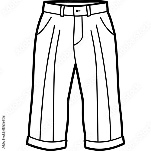 Minimal Chinos Pants Vector Illustration