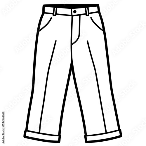 Minimal Chinos Pants Vector Illustration