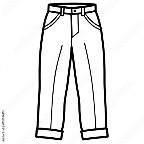 Minimal Chinos Pants Vector Illustration