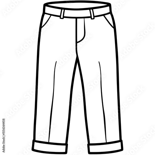Minimal Chinos Pants Vector Illustration