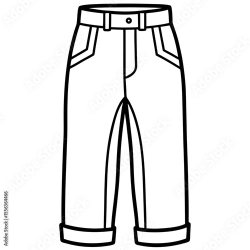 Minimal Chinos Pants Vector Illustration