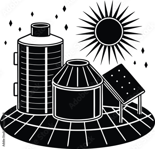 thermal storage with molten salt tanks