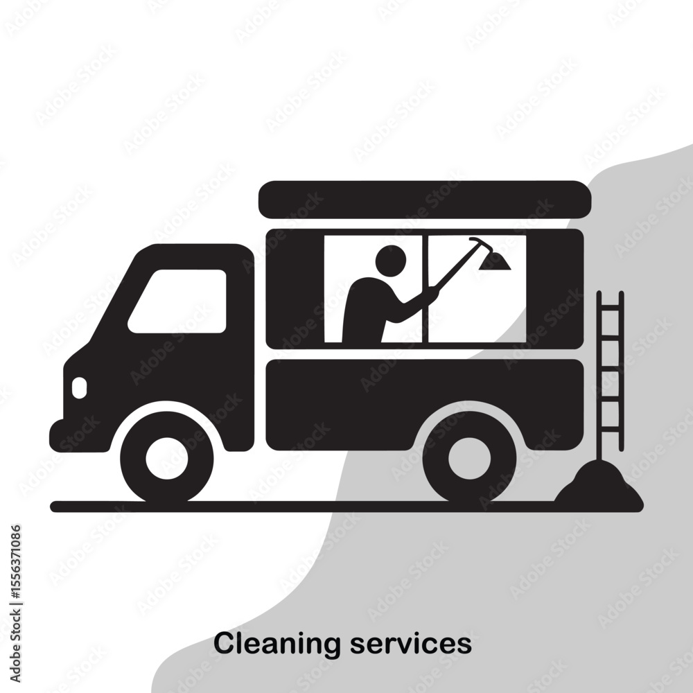 Fototapeta premium cleaning services icon