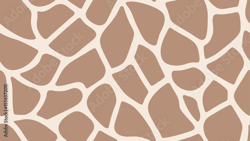 Giraffe skin pattern. Seamless vector background. Animal skin texture.